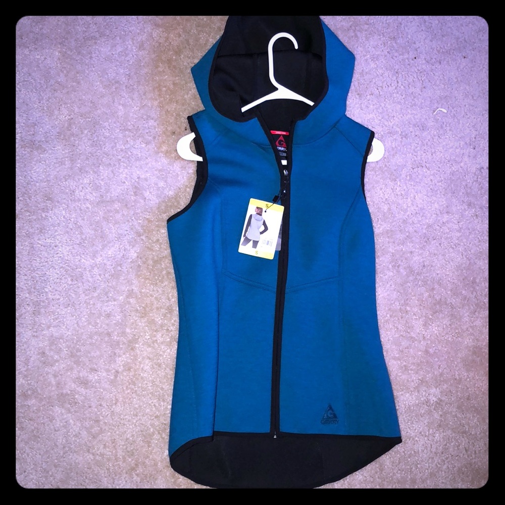 Reversible blue and black vest NWT
